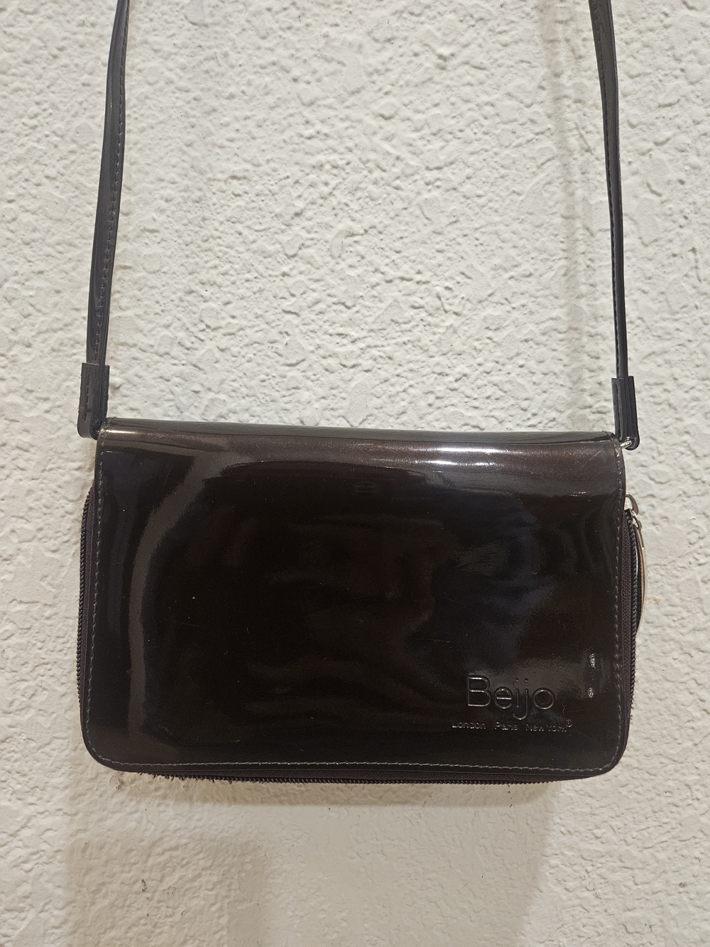Vintage Beijo Patent Leather Crossbody Bag